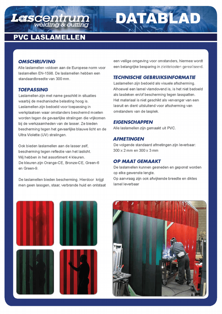 PVC laslamellen