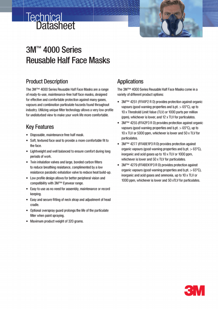 Technische datasheet 3M™ 4000-serie