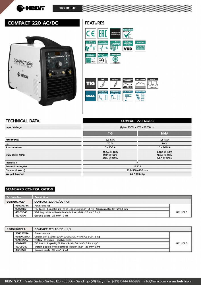 Helvi Compact 220 ACDC 