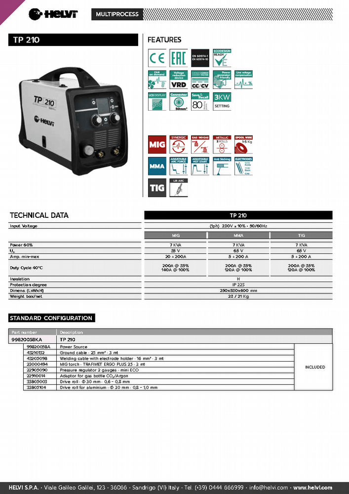 Helvi TP 210 
