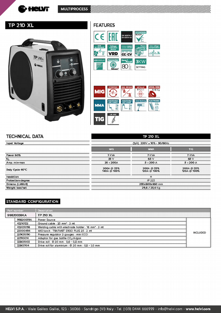 Helvi TP 210 XL