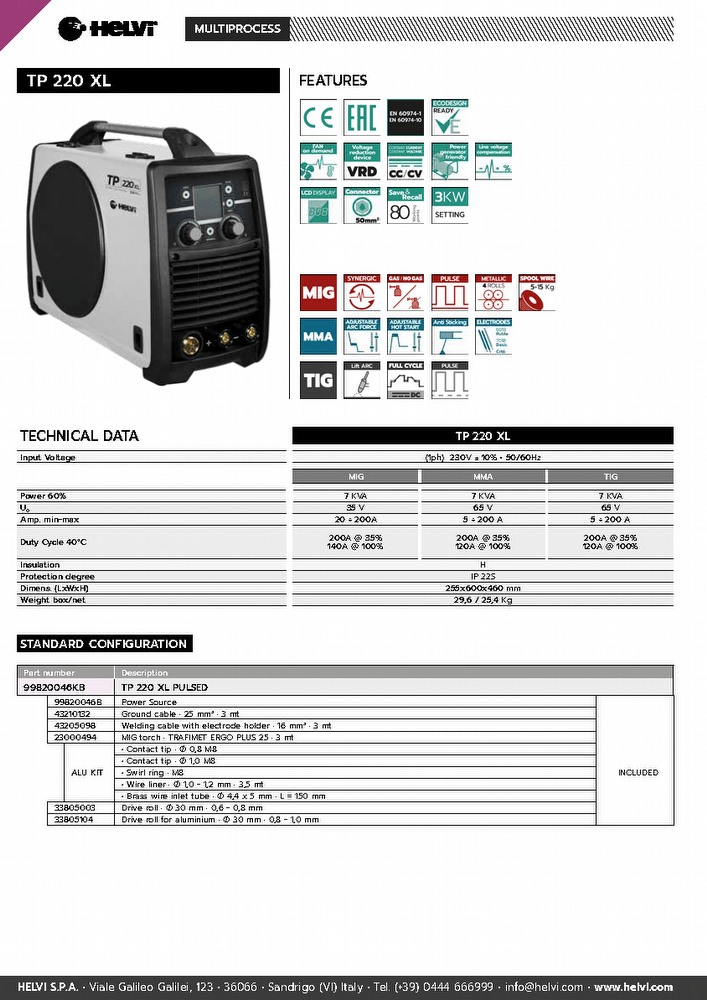 Helvi TP 220 XL