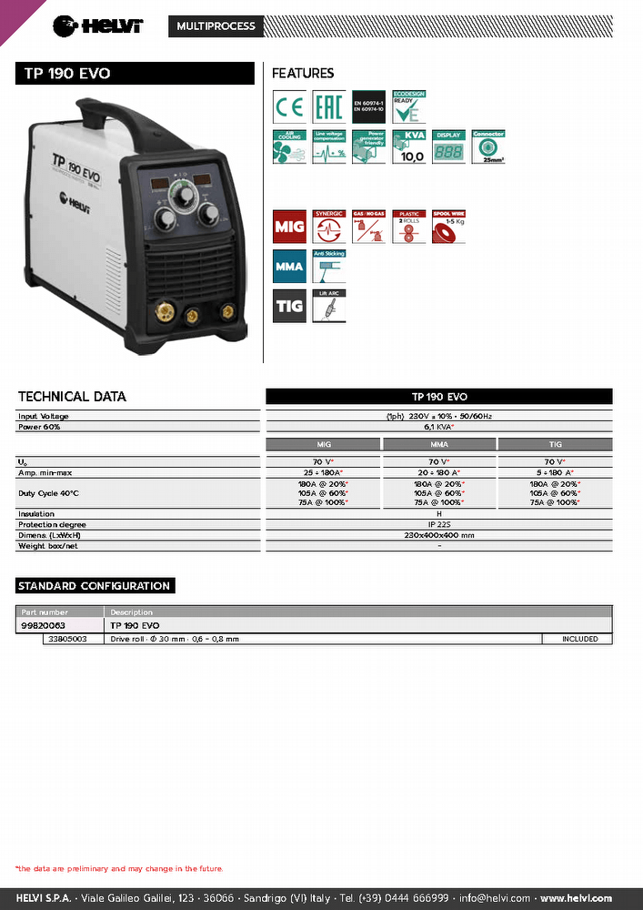 Helvi TP EVO 190