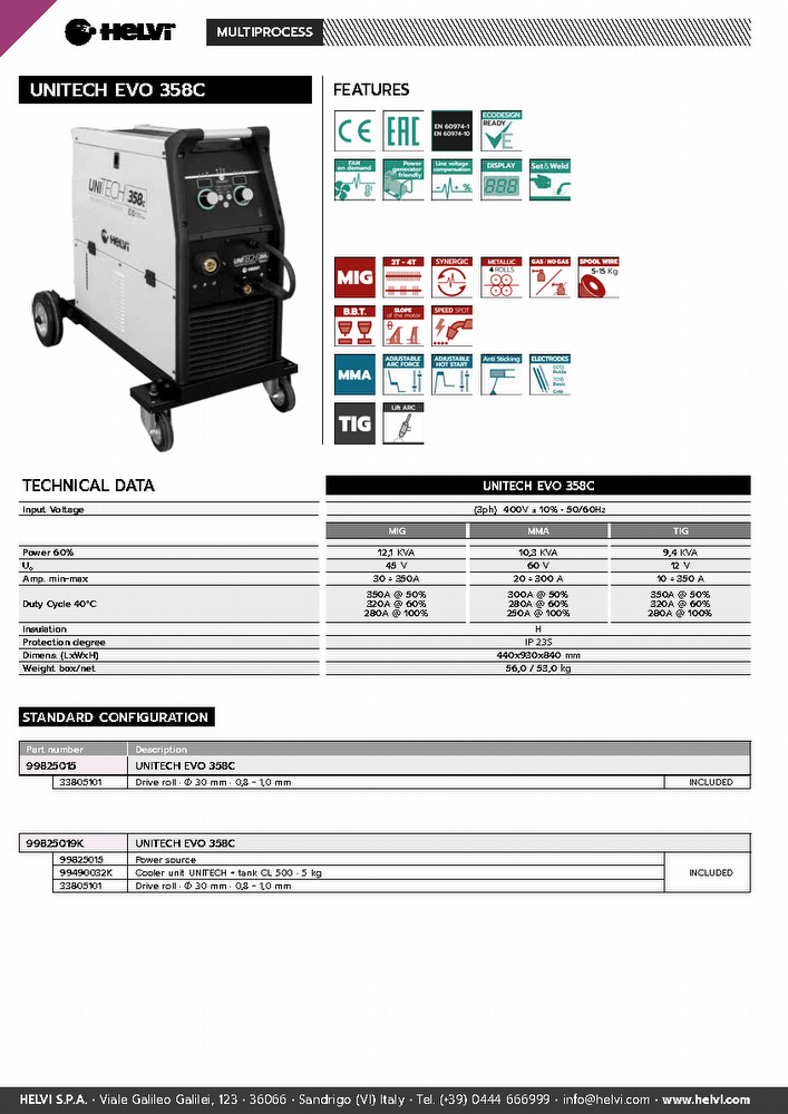 Helvi UniTECH EVO 358C