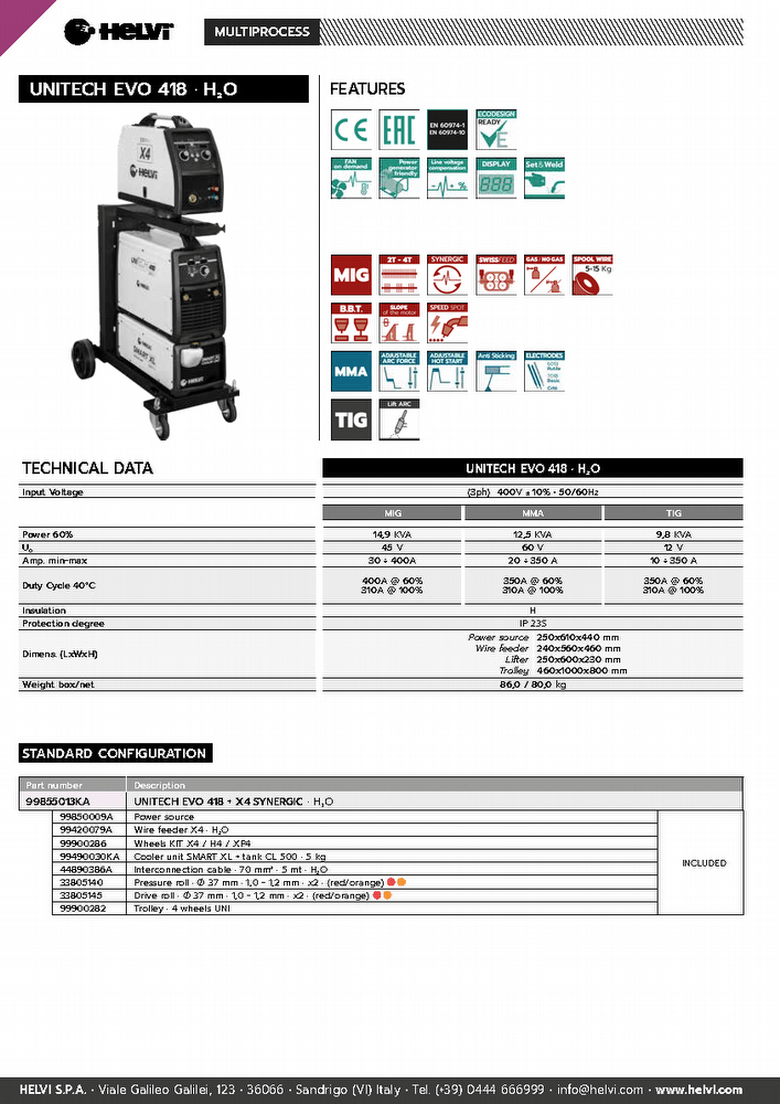 Helvi UniTECH EVO 418 H₂O 
