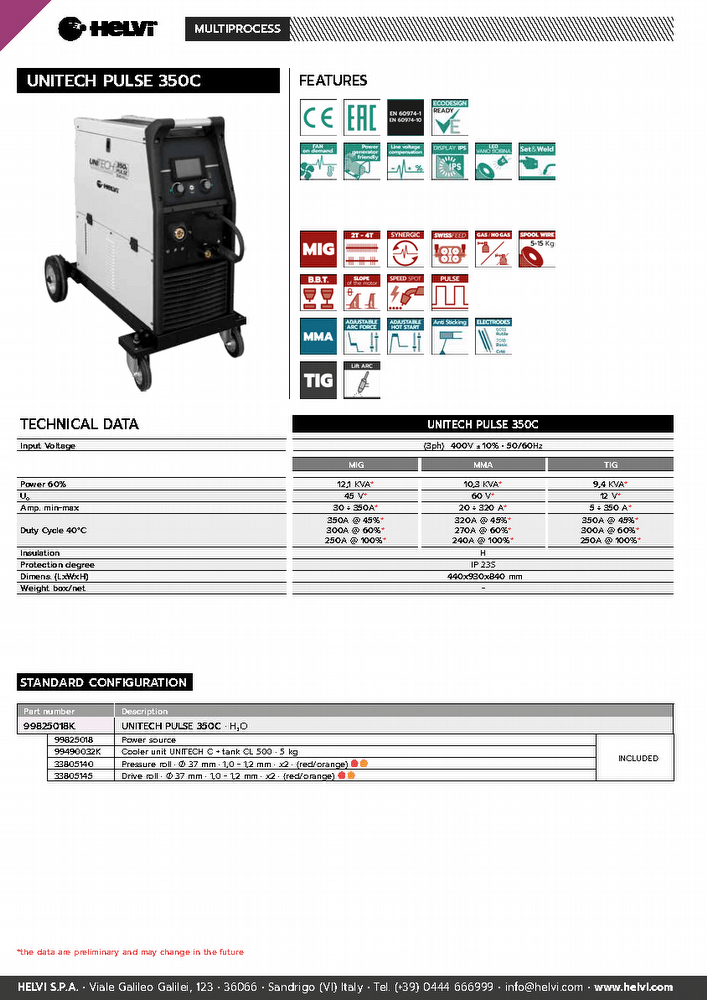 Helvi UniTECH PULSE 350C