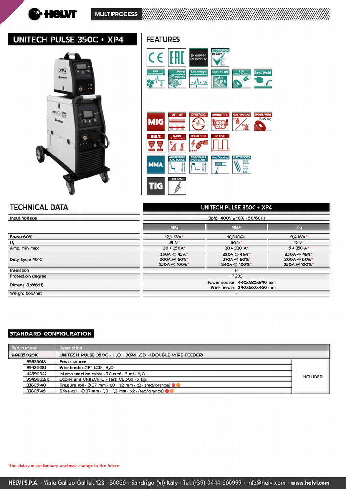 Helvi UniTECH PULSE 350C XP4