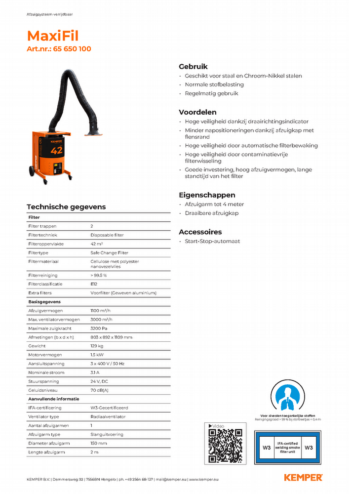 KEMPER MaxiFil Lasrookfilter 