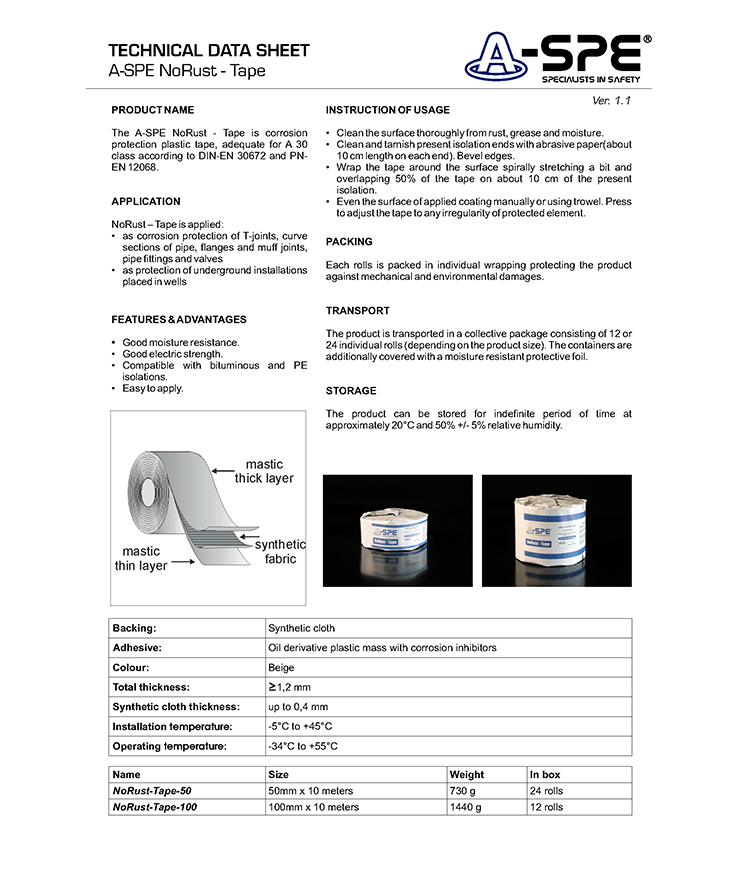 Mareflex NoRust Tape