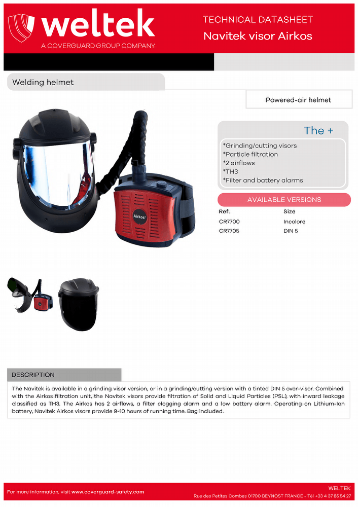 Weltek Navitek Airkos Visor 