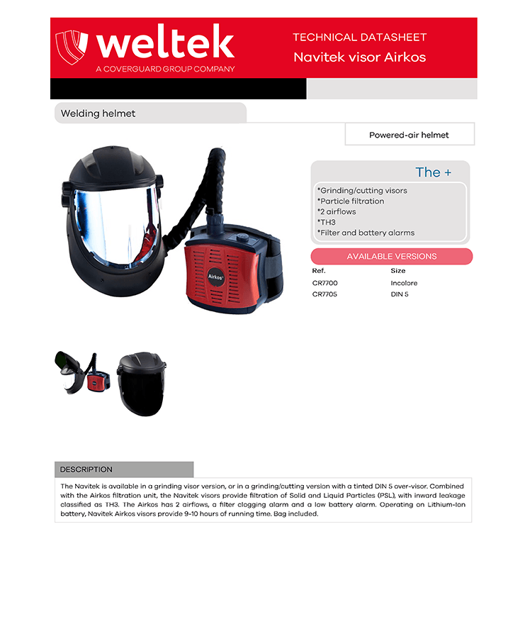 Weltek Navitek Airkos Visor 