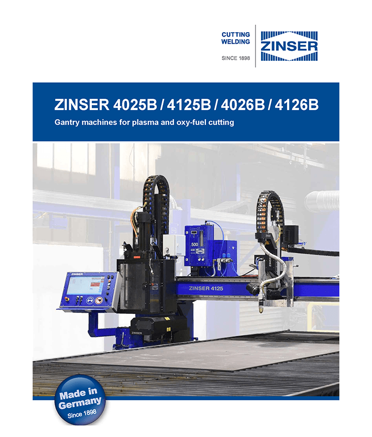 Zinser CNC plasma en autogeen portaal-snijmachines