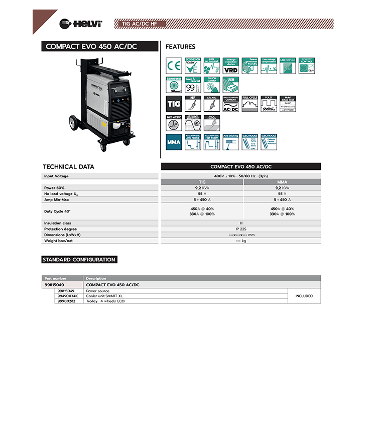Helvi Compact EVO 450 AC/DC 