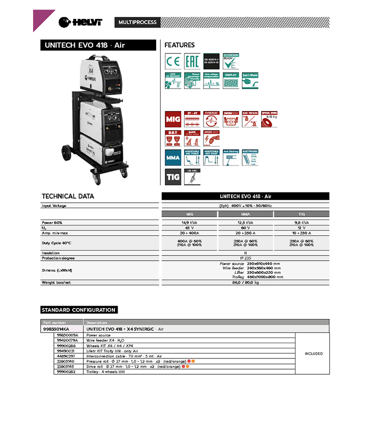 Helvi UniTECH EVO 418