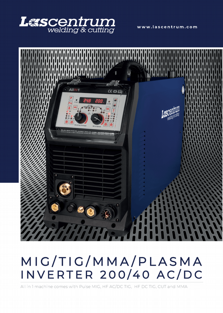 MIG / TIG / MMA / PLASMA inverter 200/40 AC/DC 