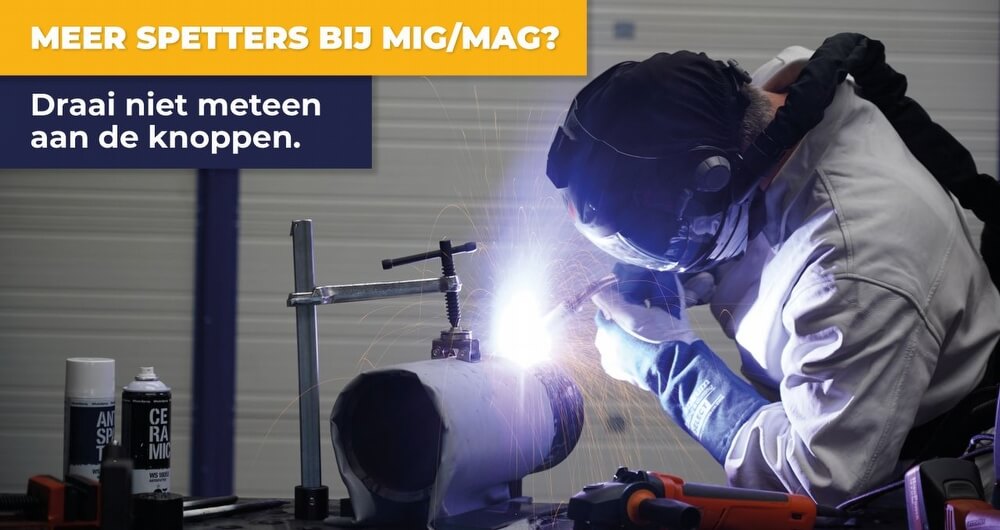 Meer spetters bij MIG/MAG
