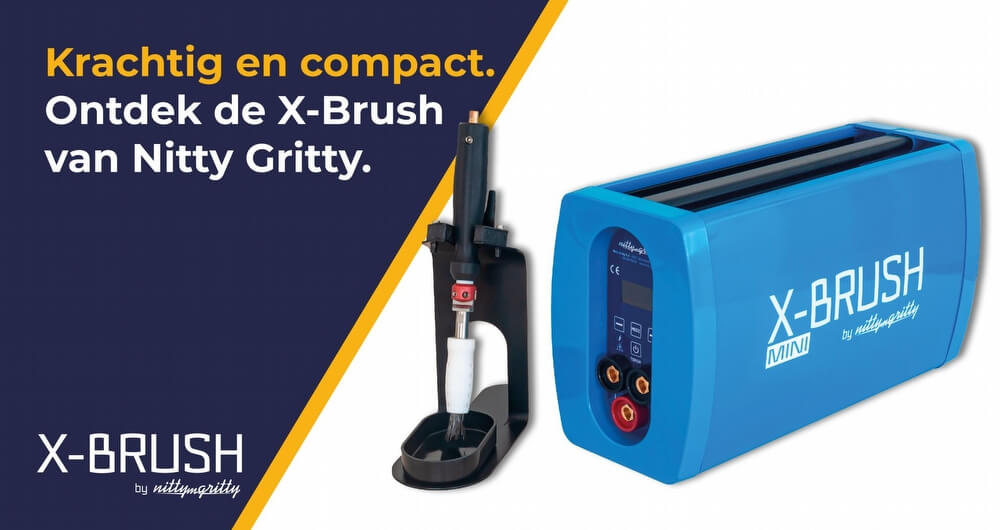 Krachtig en compact. Ontdek de X-brush van Nitty Gritty